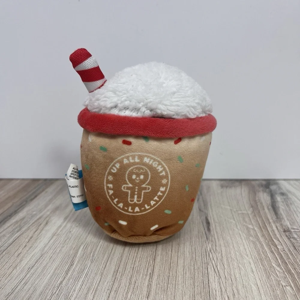 BarkBox Holiday Dog Toy Lot 6 Plush Snowman Peppermint Cocoa Cupcake Christmas